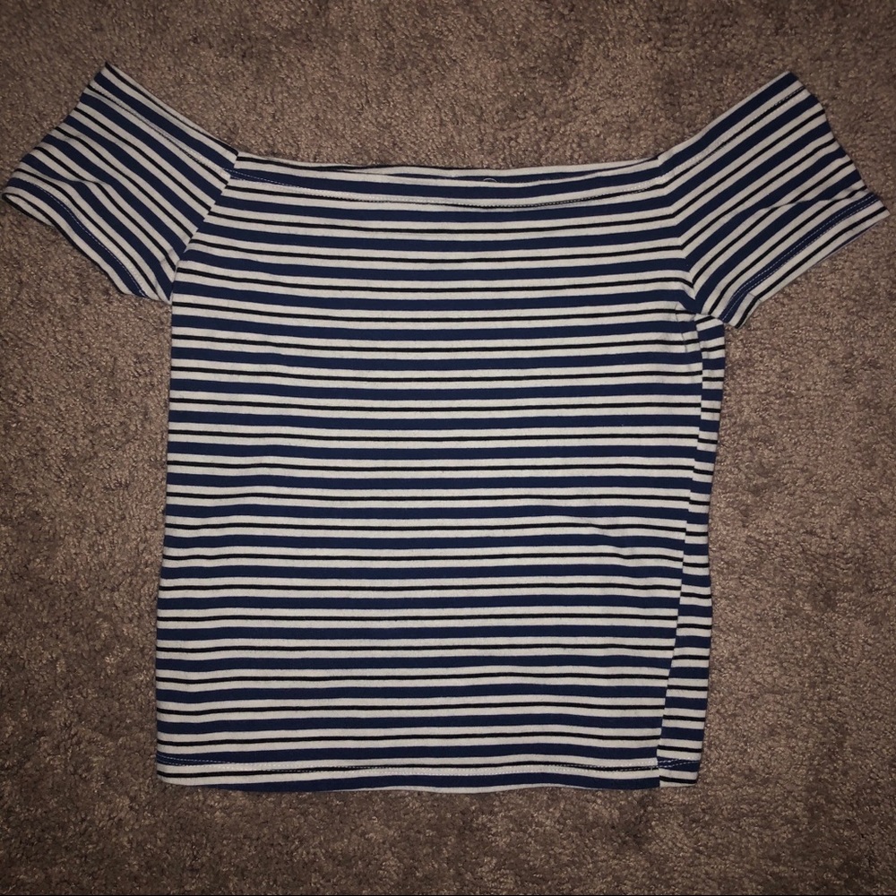 Off Shoulder Striped Top